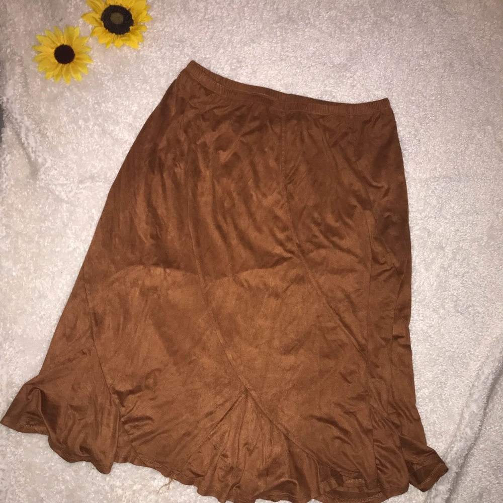 faux suede skirt